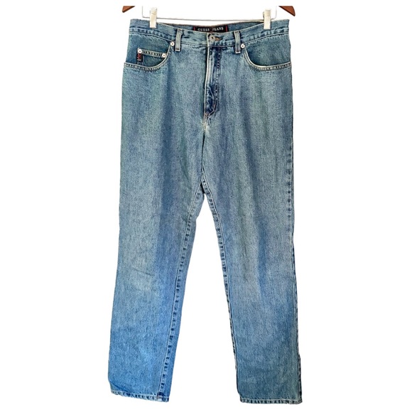 Guess Other - Vintage MENS Guess Light Wash Slim Straight Jeans Blue Size 33x32
